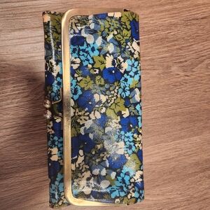 Liberty Floral Clutch with Gold Accents